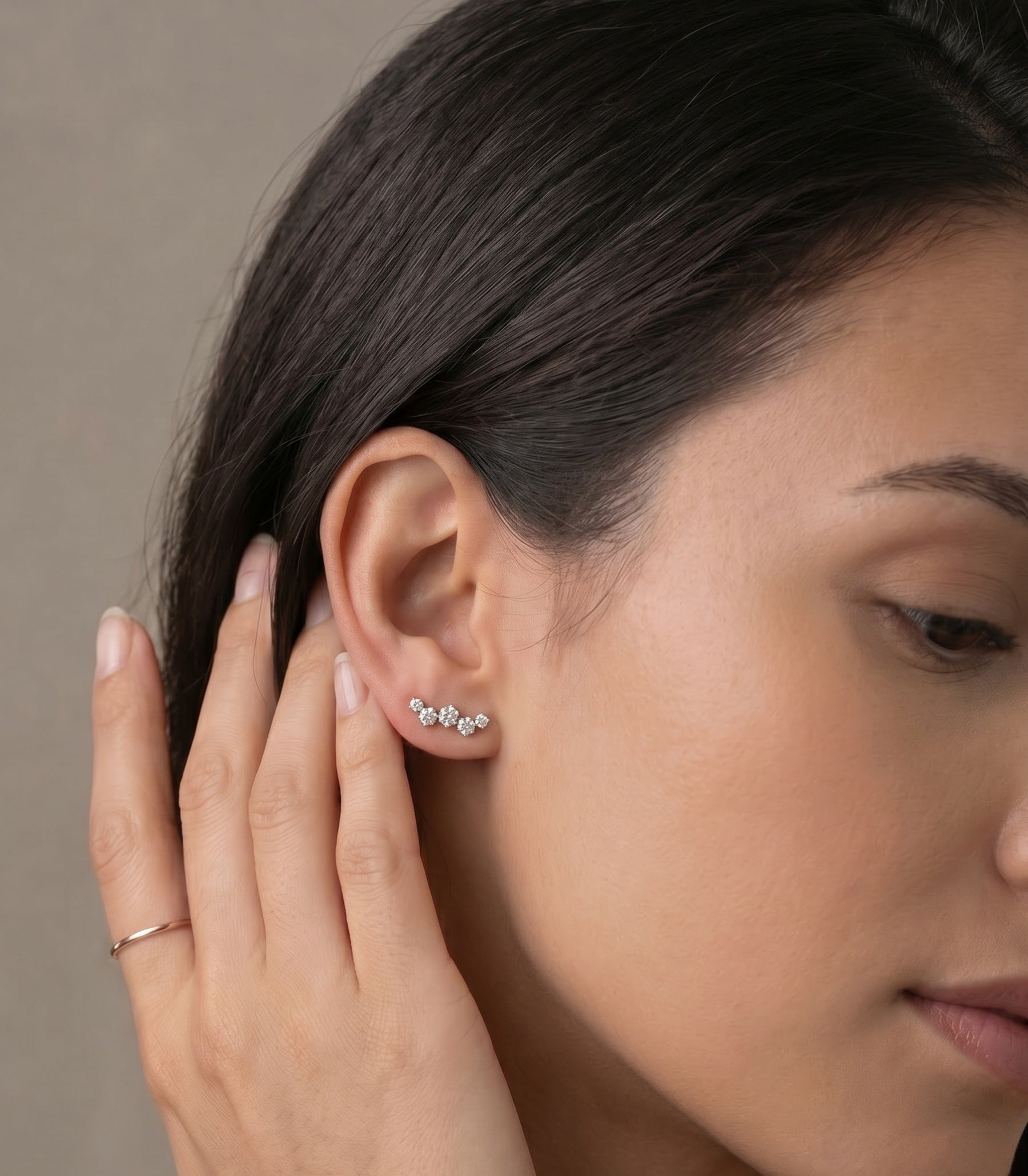Zaniah Diamant-Ohrstecker aus Roségold mit elegantem Design