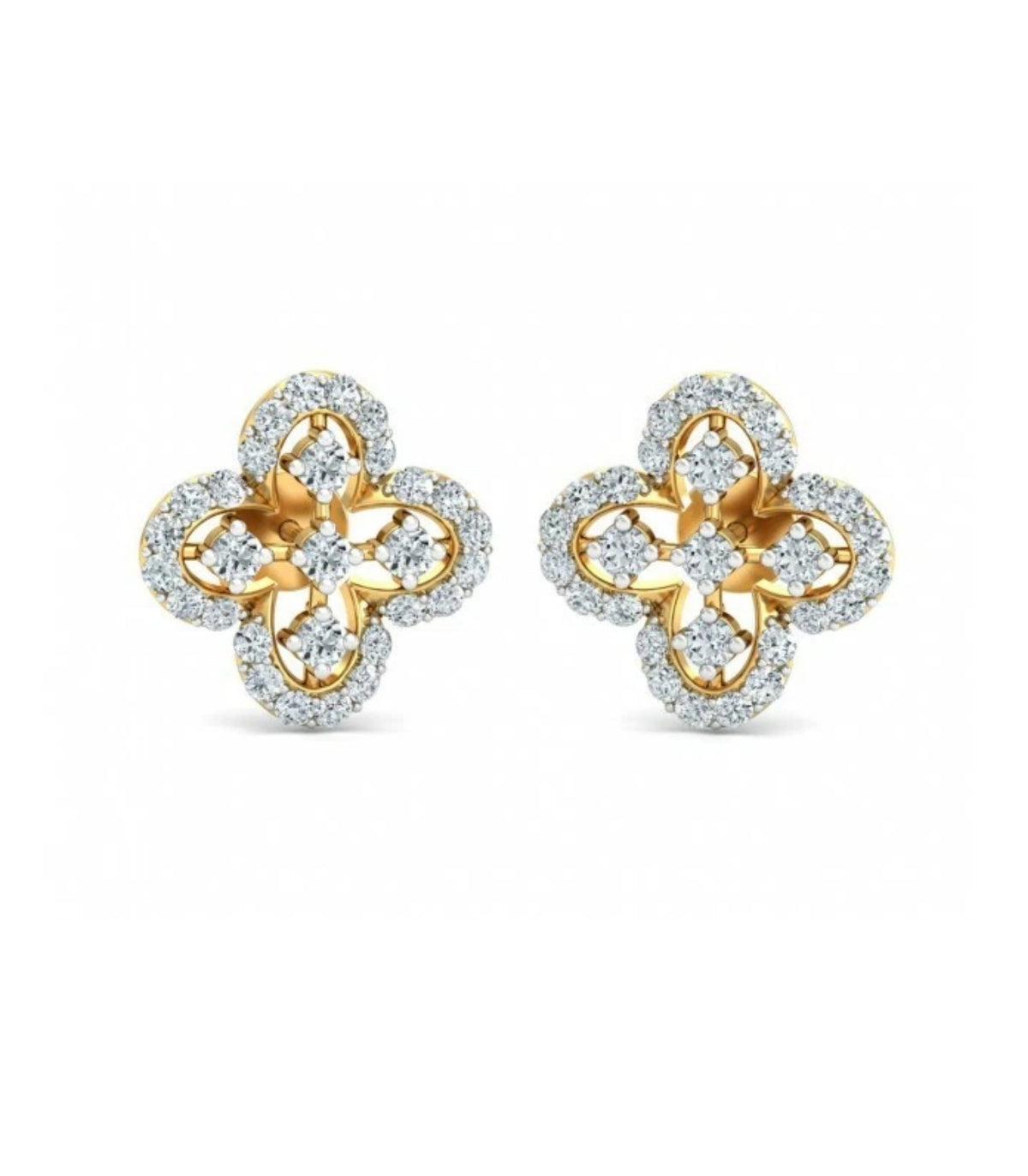 Adelaide Diamant-Ohrstecker aus Gold mit elegantem Design