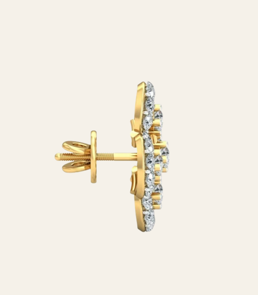 Adelaide Diamant-Ohrstecker aus Gold mit elegantem Design