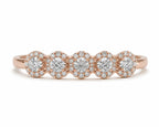 Agape Diamant-Versprechensring aus Roségold mit elegantem Design