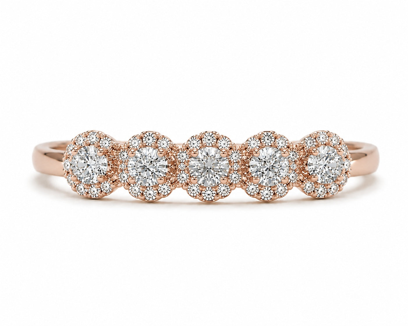 Agape Diamant-Versprechensring aus Roségold mit elegantem Design