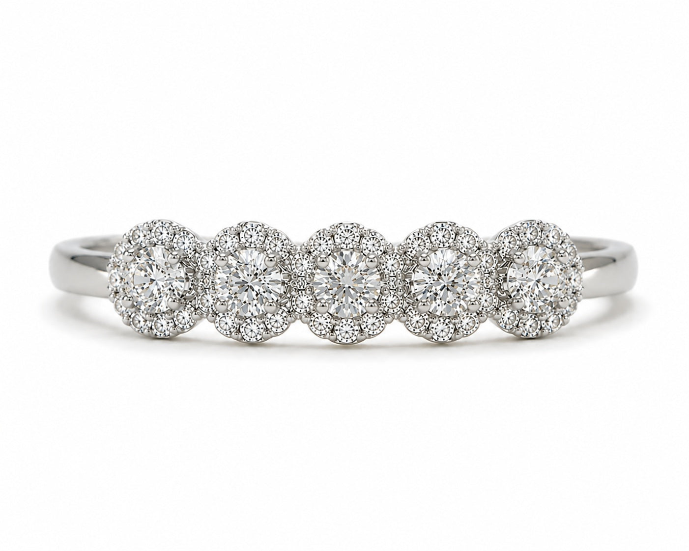 Agape Diamant-Versprechensring aus Weißgold mit elegantem Design