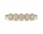 Agape Diamant-Versprechensring aus Gold mit elegantem Design