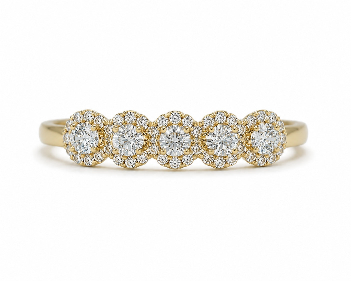 Agape Diamant-Versprechensring aus Gold mit elegantem Design