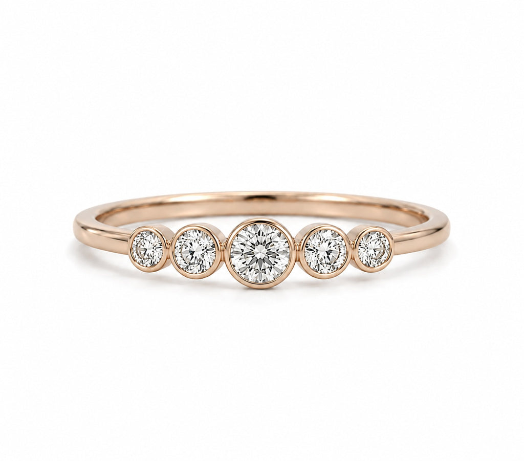 Alcyone Diamant-Memory-Ring aus Roségold mit elegantem Design