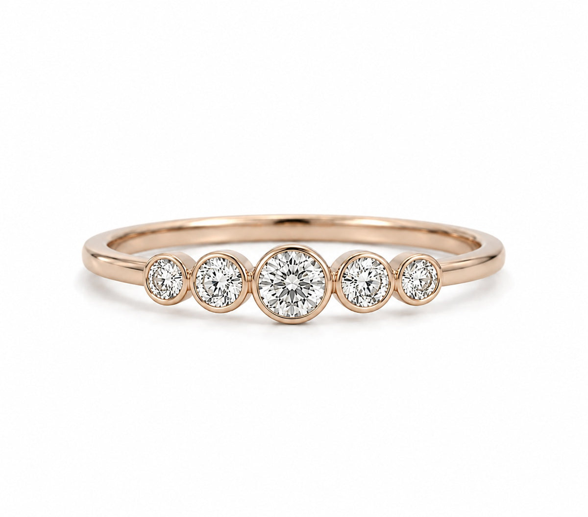Alcyone Diamant-Memory-Ring aus Roségold mit elegantem Design