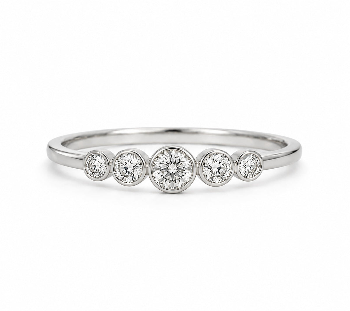 Alcyone Diamant-Memory-Ring aus Weißgold mit elegantem Design