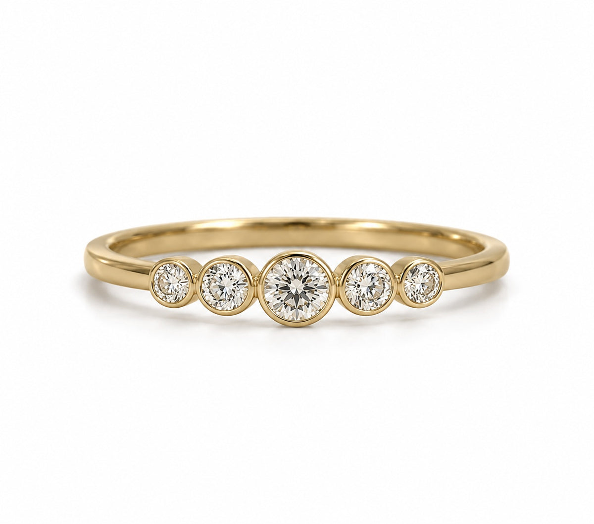 Alcyone Diamant-Memory-Ring aus Gold mit elegantem Design