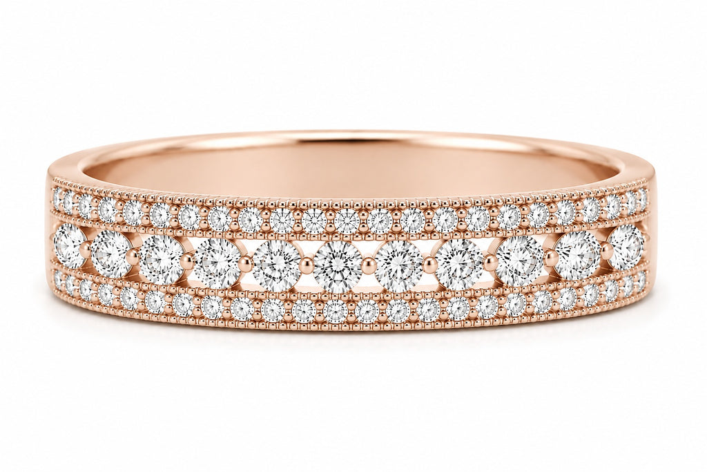 Alma Diamant-Memory-Ring aus Roségold mit elegantem Design