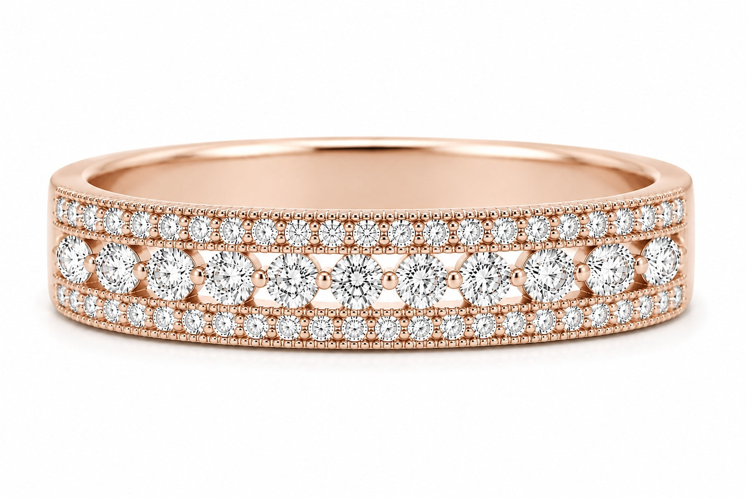 Alma Diamant-Memory-Ring aus Roségold mit elegantem Design