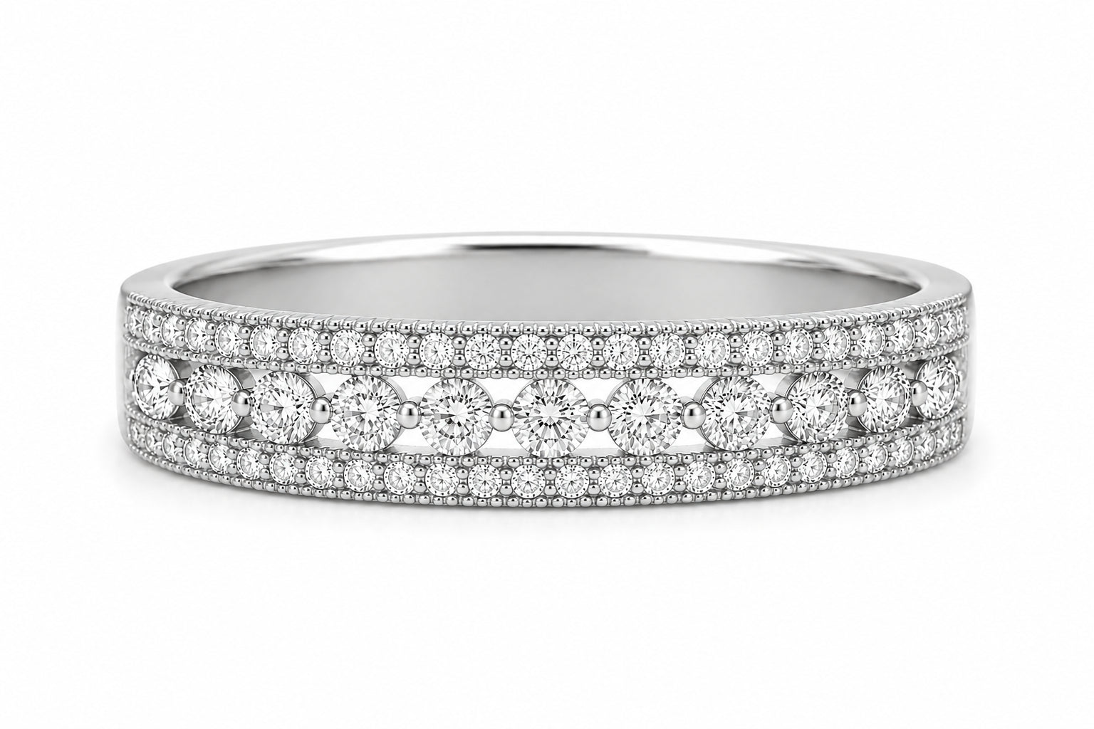 Alma Diamant-Memory-Ring aus Weißgold mit elegantem Design
