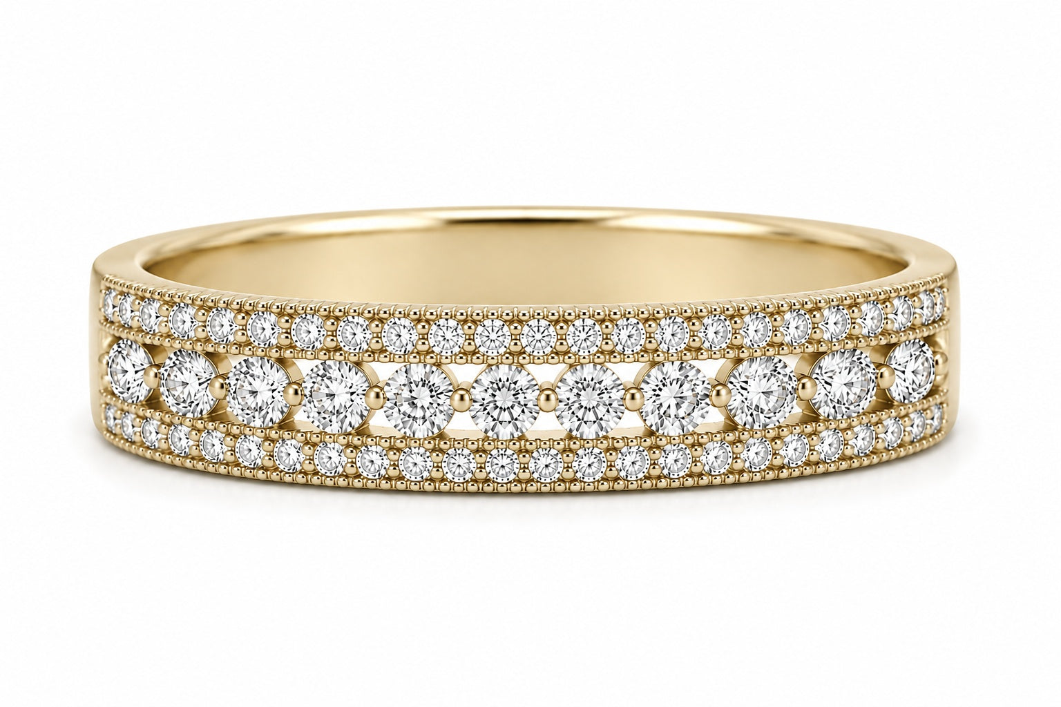 Alma Diamant-Memory-Ring aus Gold mit elegantem Design