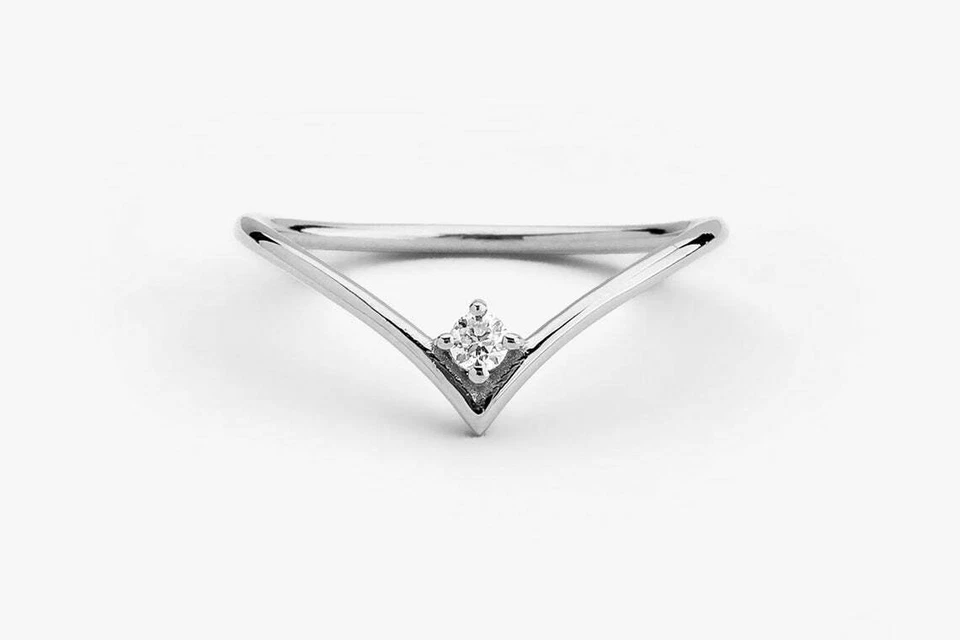Altair Diamant-Versprechensring aus Silber mit elegantem Design