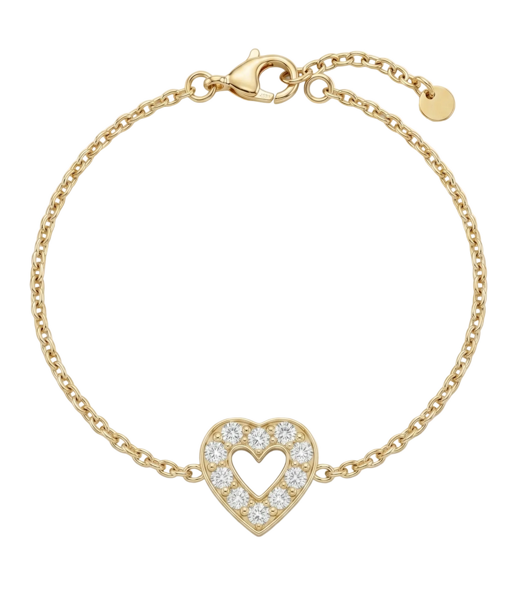 Diamond Bracelet made of 14K gold with sparkling diamonds.