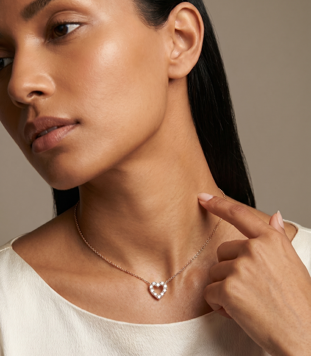 Amoria Diamantkette aus Roségold mit elegantem Design