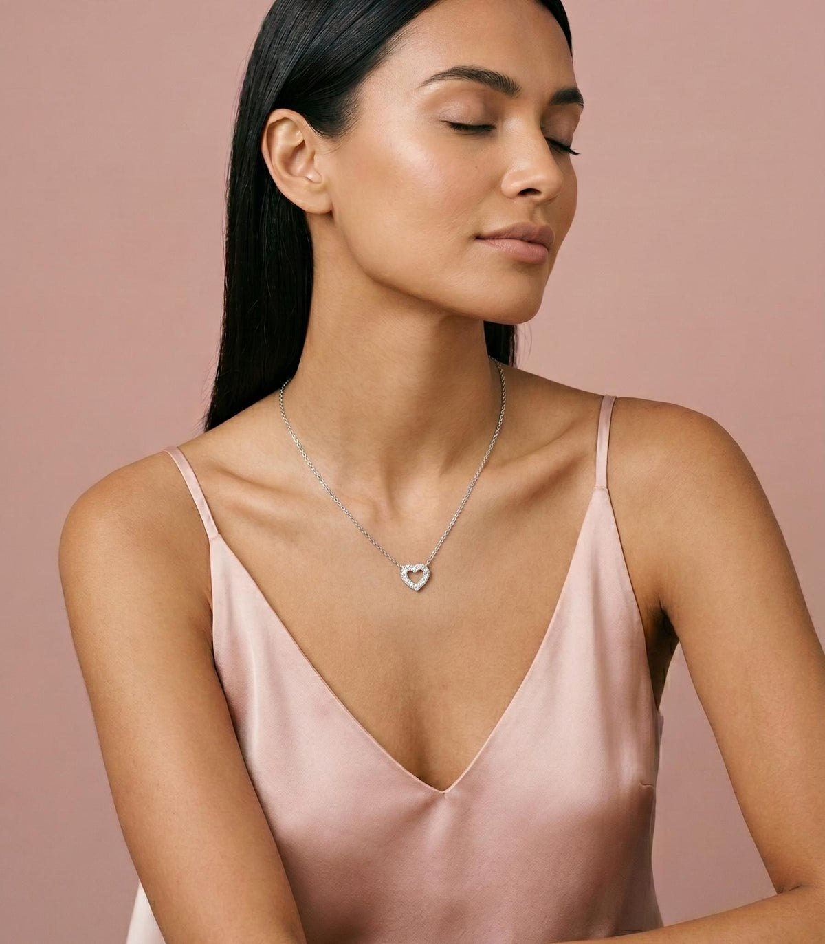 Amoria Diamantkette aus Weißgold mit elegantem Design