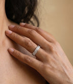 Anima Diamant-Memory-Ring aus Weißgold mit elegantem Design