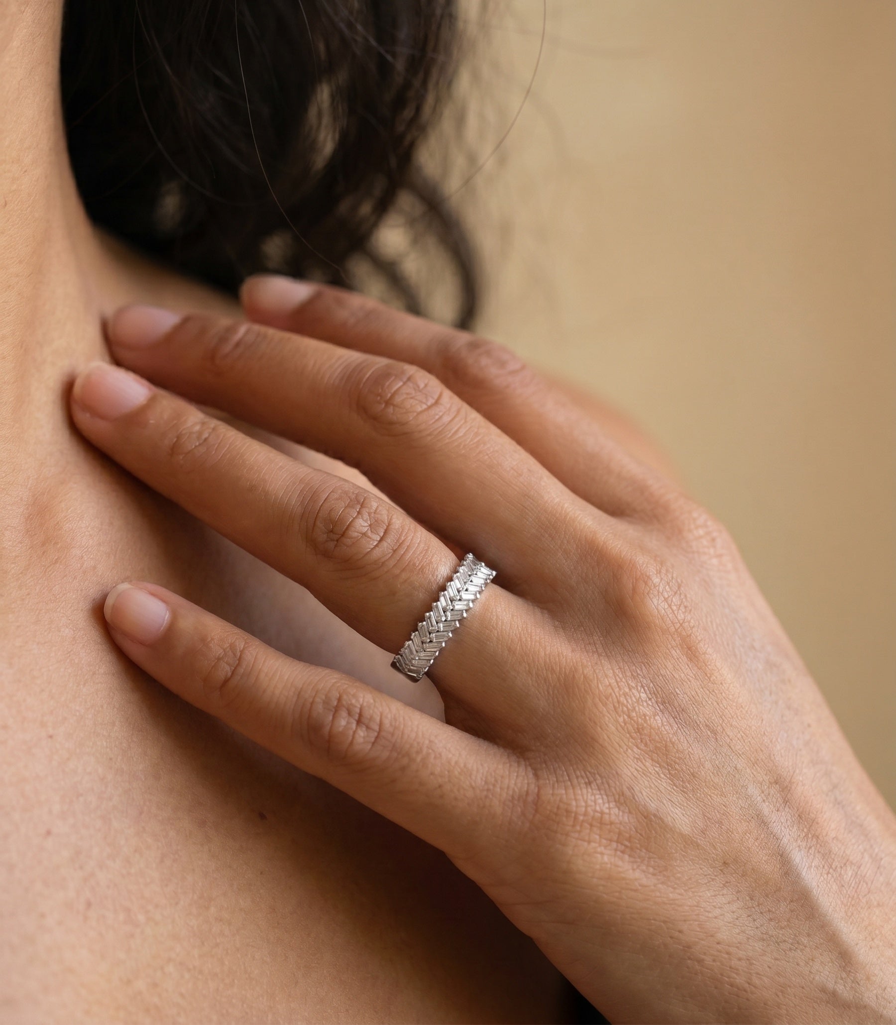 Anima Diamant-Memory-Ring aus Weißgold mit elegantem Design