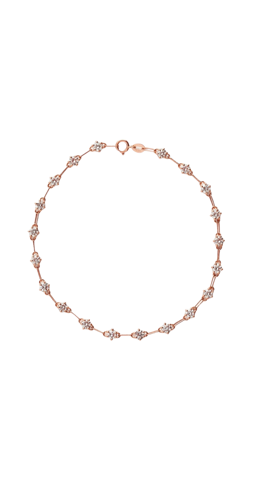 Araceli Diamant-Armband aus Roségold mit funkelnden Akzenten