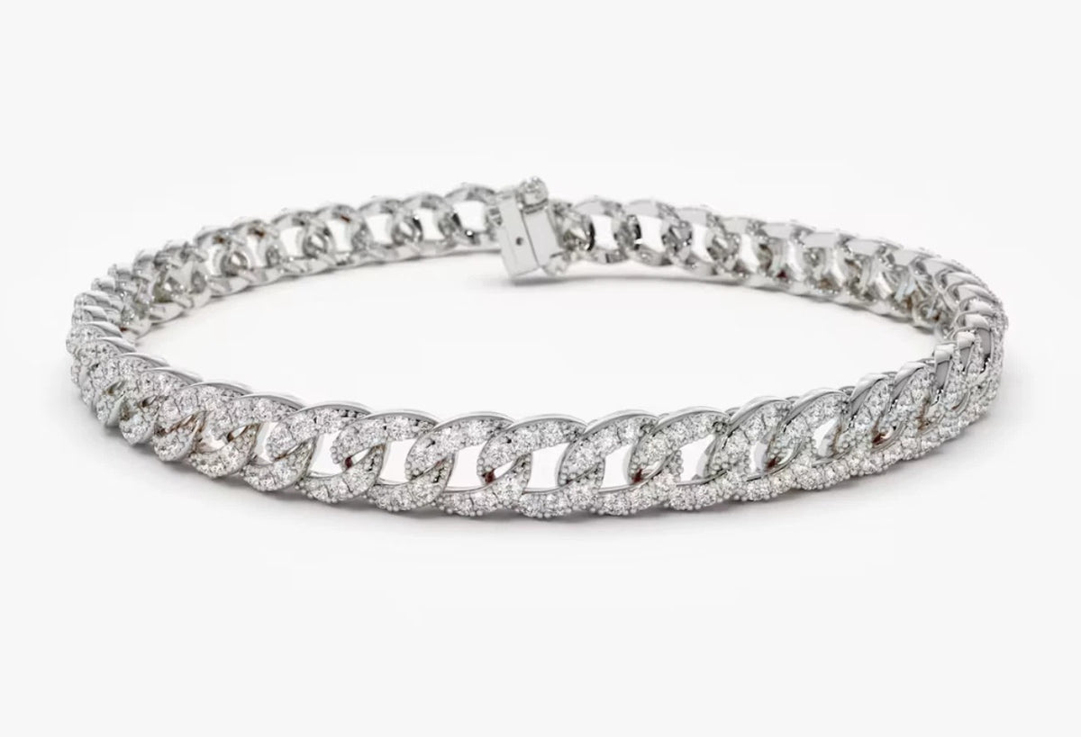 Arian Diamant-Gliederarmband aus Silber mit elegantem Design