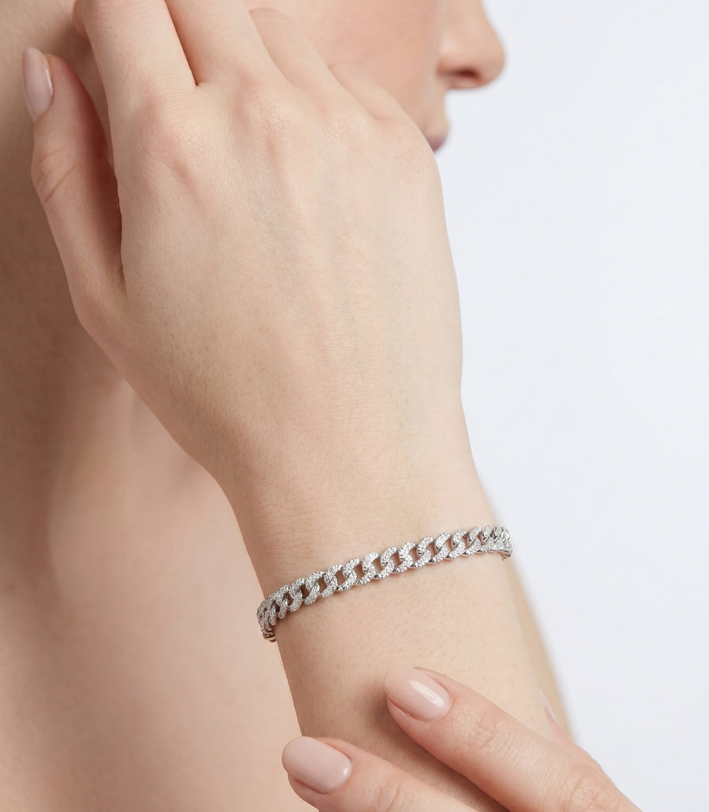 Arian Diamant-Gliederarmband aus Weißgold mit elegantem Design