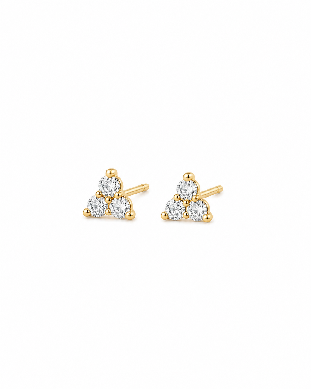 Aster Diamant-Ohrringe aus Gold mit elegantem Design