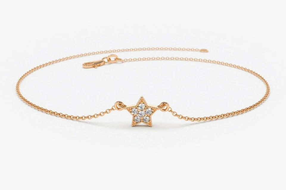 Astra-Lien Diamantarmband aus Roségold mit elegantem Design