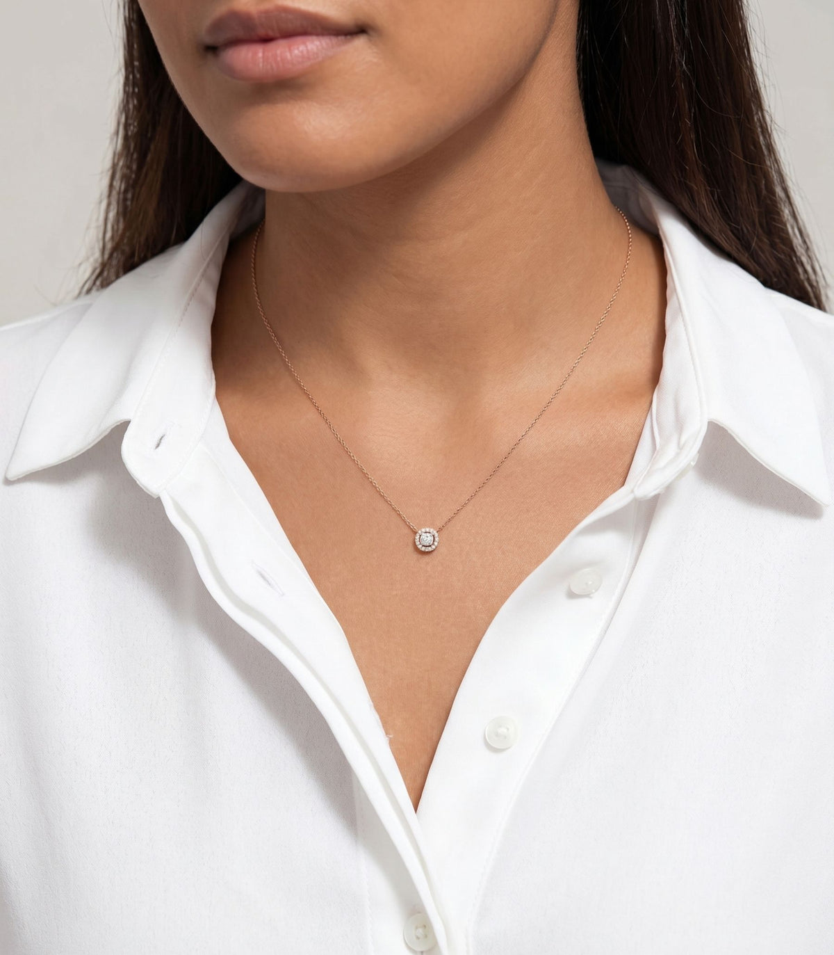 Ayla Diamant-kette aus RoseGold mit eleganten Details Schmuck.