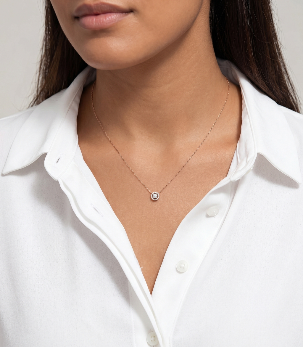 Ayla Diamant-kette aus RoseGold mit eleganten Details Schmuck.