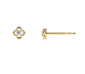 Bellarosa Diamant-Ohrstecker aus Gold mit floralem Design