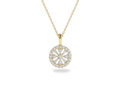 Bellefleur Diamant-Halskette aus Gold mit floralem Anhänger