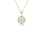 Bellefleur Diamant-Halskette aus Gold mit floralem Anhänger
