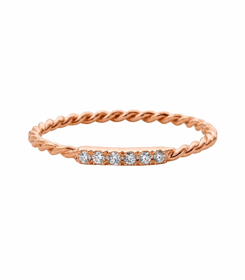 Braelle Diamantring aus Roségold mit elegantem Design