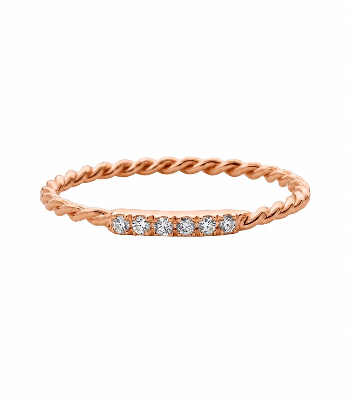 Braelle Diamantring aus Roségold mit elegantem Design