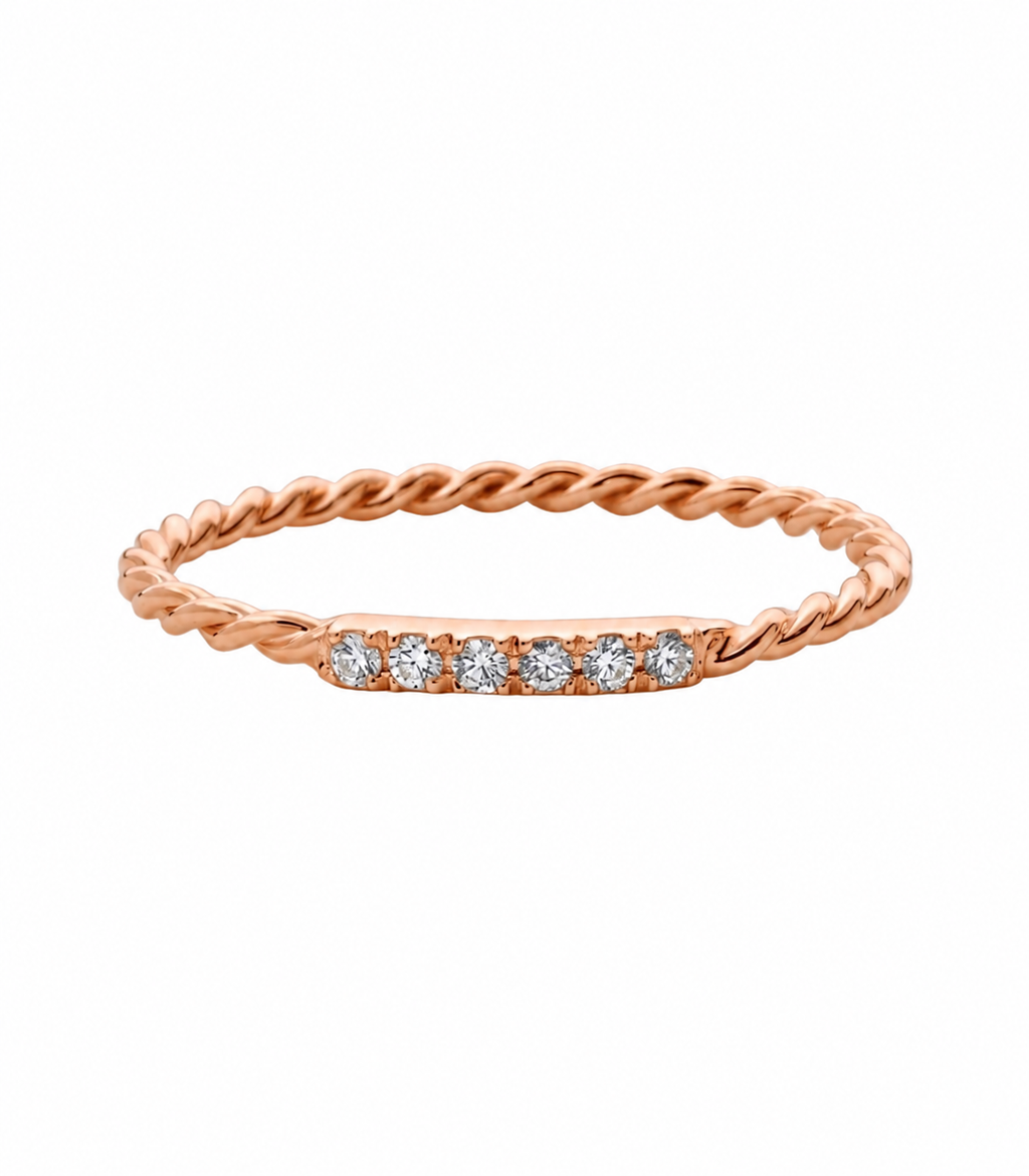 Braelle Diamantring aus Roségold mit elegantem Design