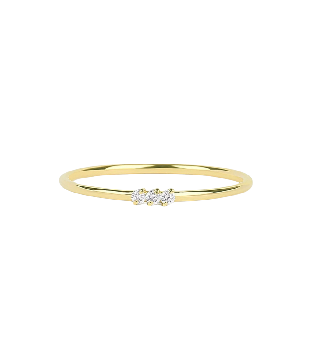 Caeli Diamant-Ring aus Gold mit funkelnden Akzenten edel