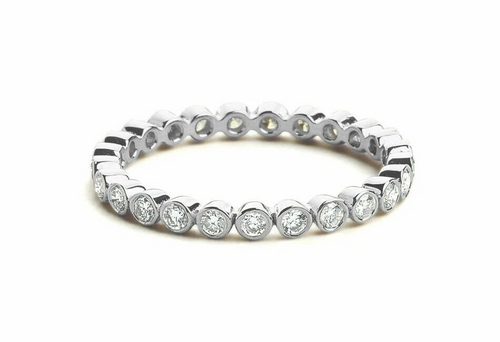Camellune Diamant-Memory-Ring aus Silber mit funkelnden Akzenten