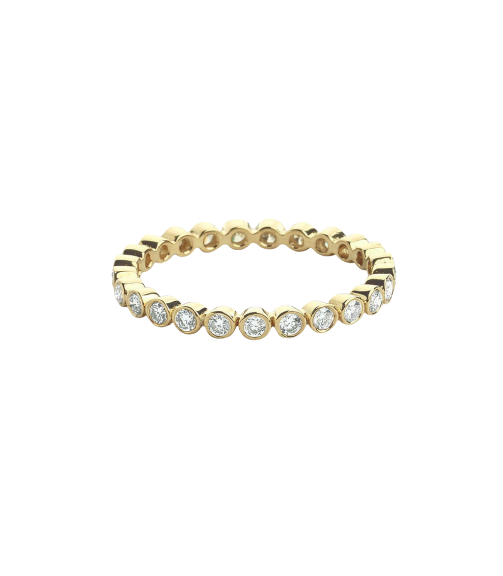 Camellune Diamant-Memory-Ring aus Gold mit funkelnden Akzenten