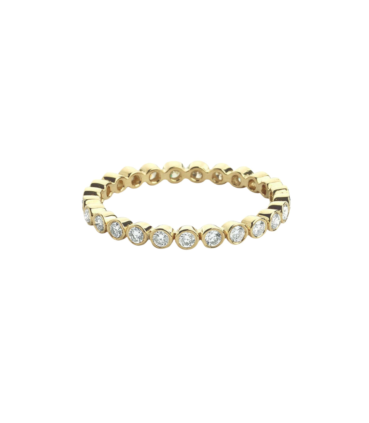 Camellune Diamant-Memory-Ring aus Gold mit funkelnden Akzenten