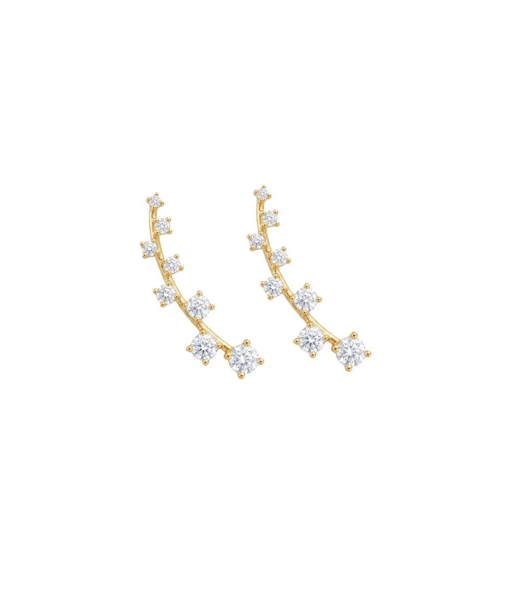 Celest Diamant-Ohrstecker aus Gold mit elegantem Design