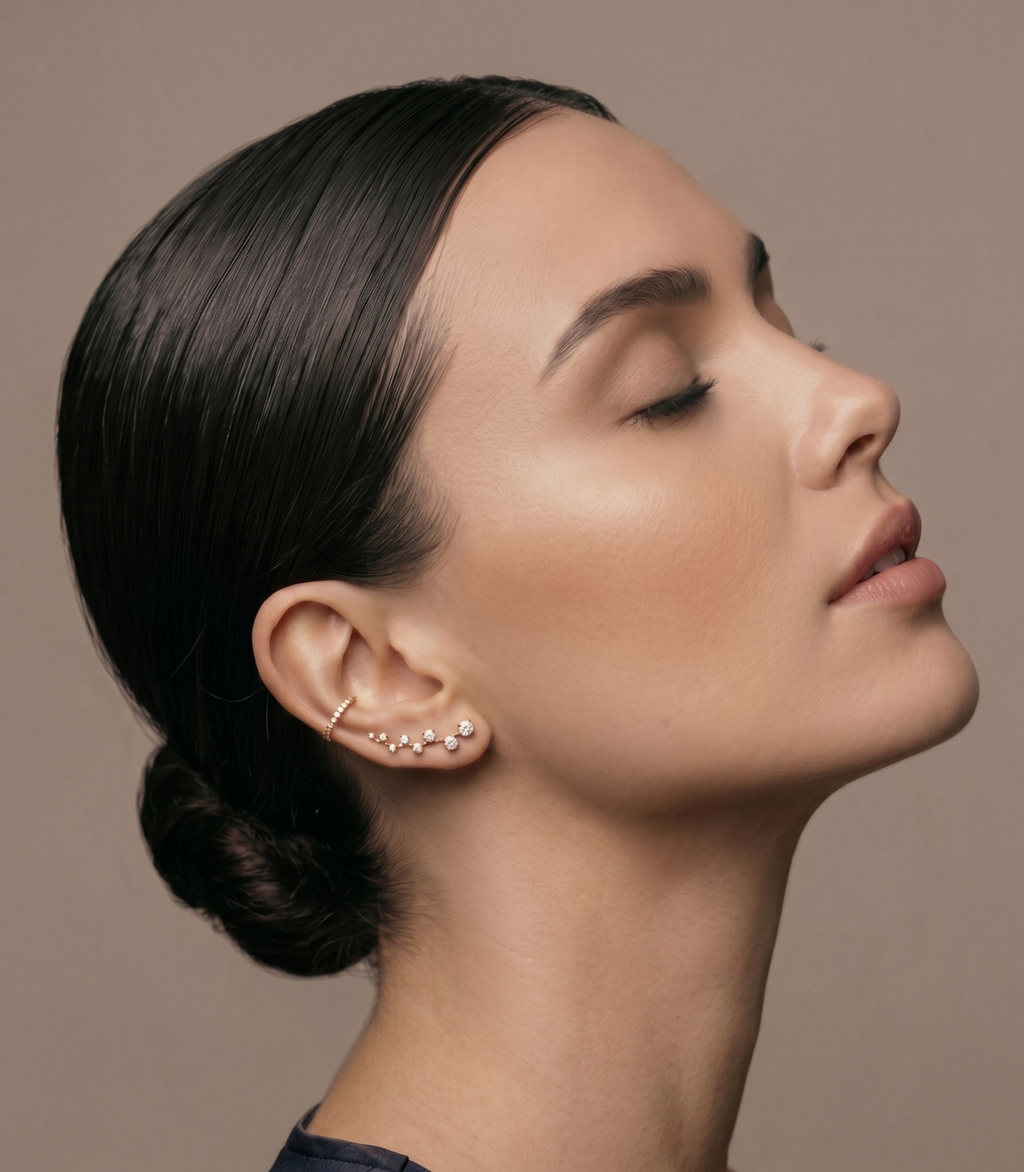 Celest Diamant-Ohrstecker aus Roségold mit elegantem Design