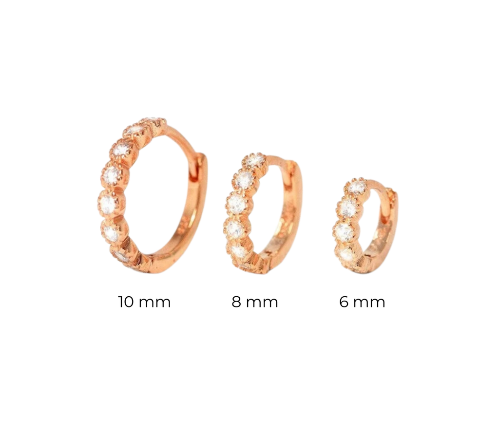 Cosmos Diamant-Creolen aus Roségold mit elegantem Design