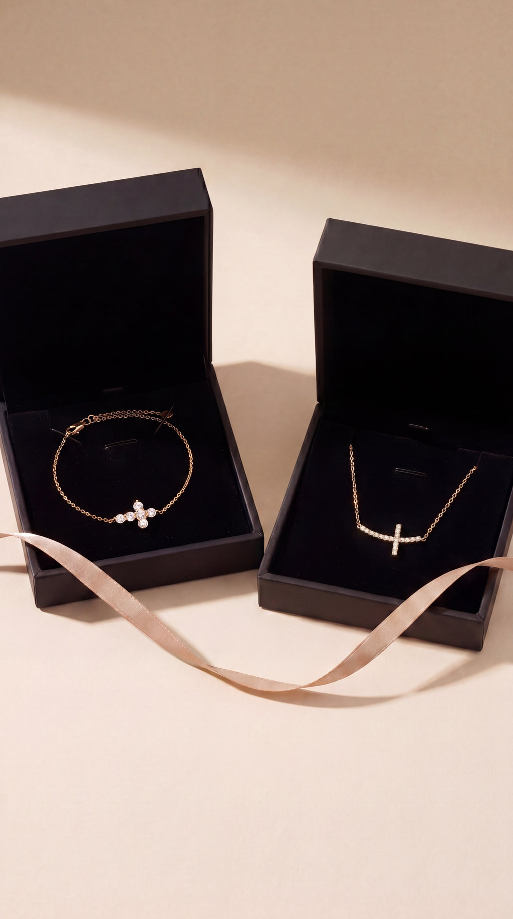 ISA Diamant-Halskette und Armband aus Gelbgold