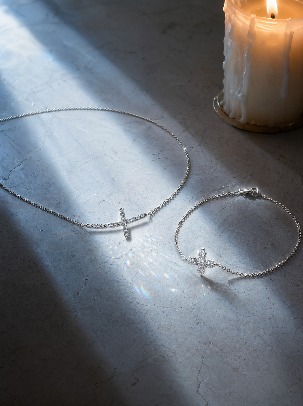 ISA Diamantschmuck-Set aus Weißgold