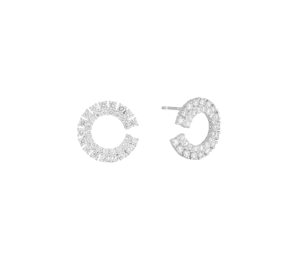 Cynthia Diamant-Ohrstecker aus Weißgold mit elegantem Design