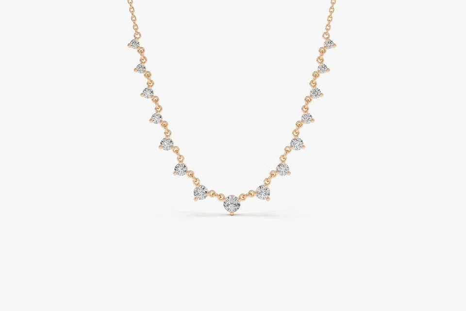 Eira Diamantkette aus Roségold mit elegantem Design