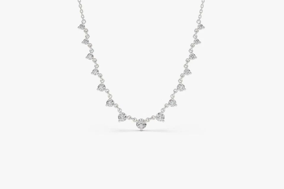 Eira Diamantkette aus Silber mit elegantem Design