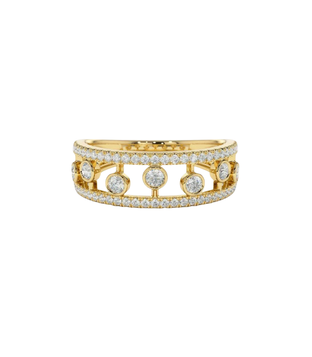 Entheos Diamant-Memory-Ring aus Gold mit elegantem Design