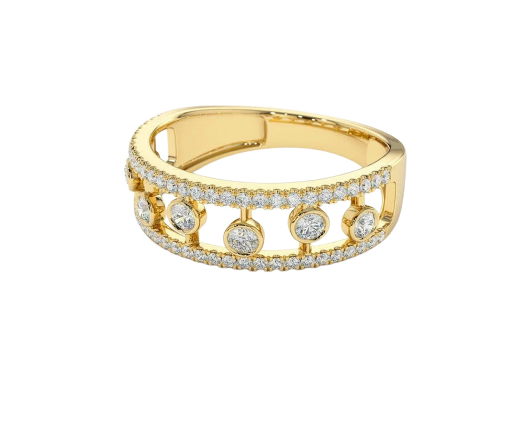 Entheos Diamant-Memory-Ring aus Gold mit elegantem Design