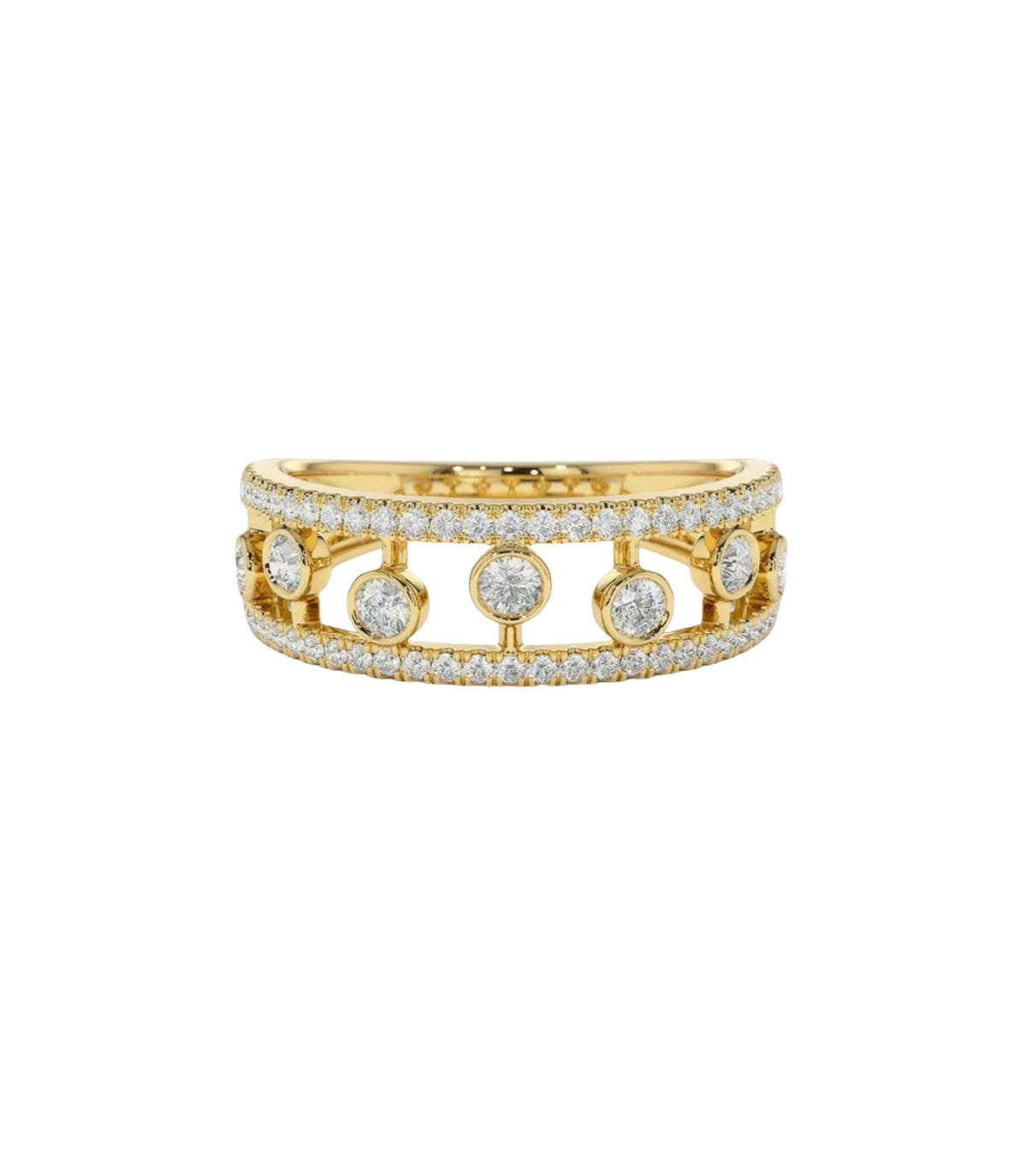 Entheos Diamant-Memory-Ring aus Gold mit elegantem Design